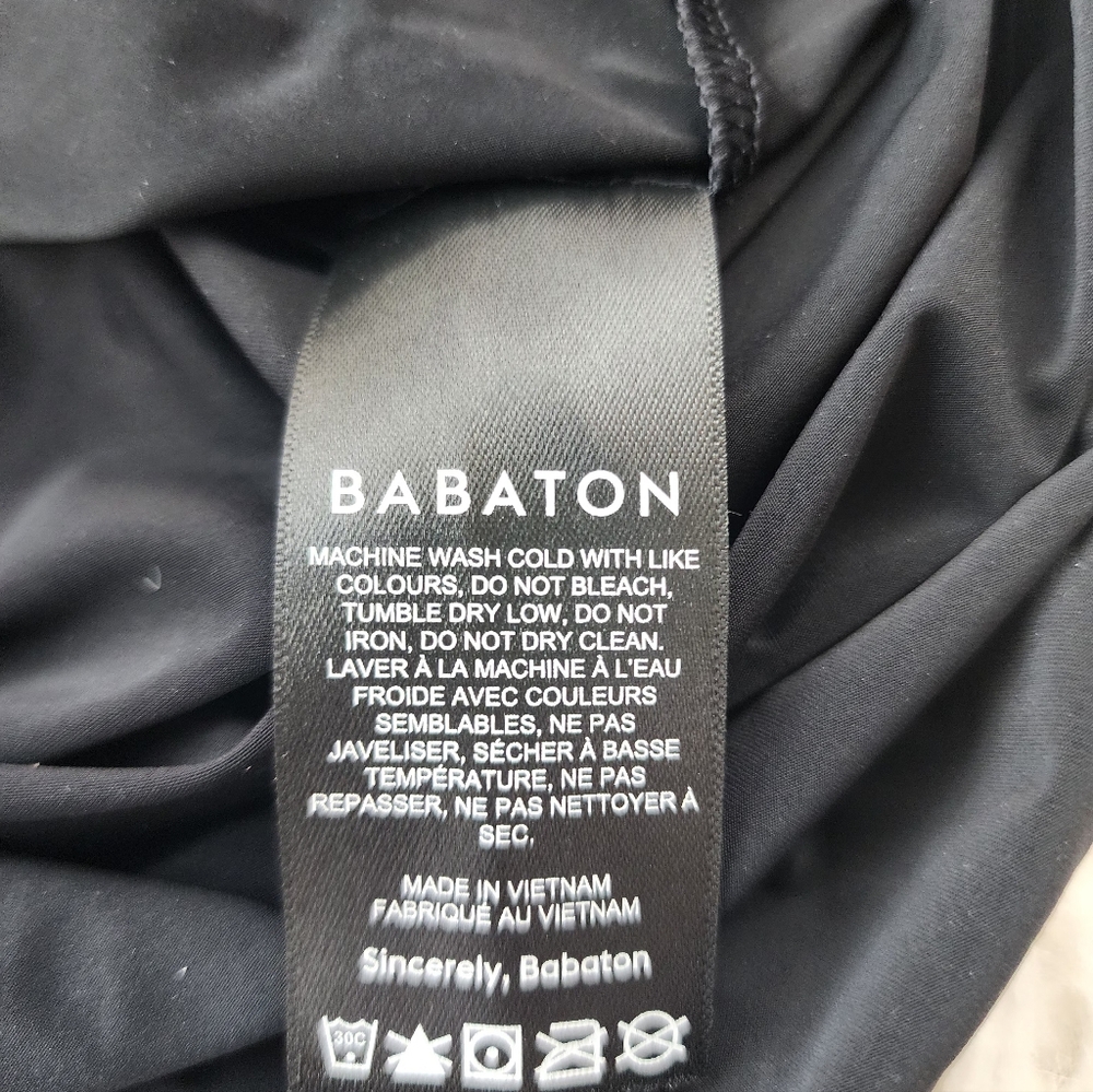 BABATON LONG SLEEVE CREW NECK BLACK TOP SIZE MEDIUM - Picture 5 of 13